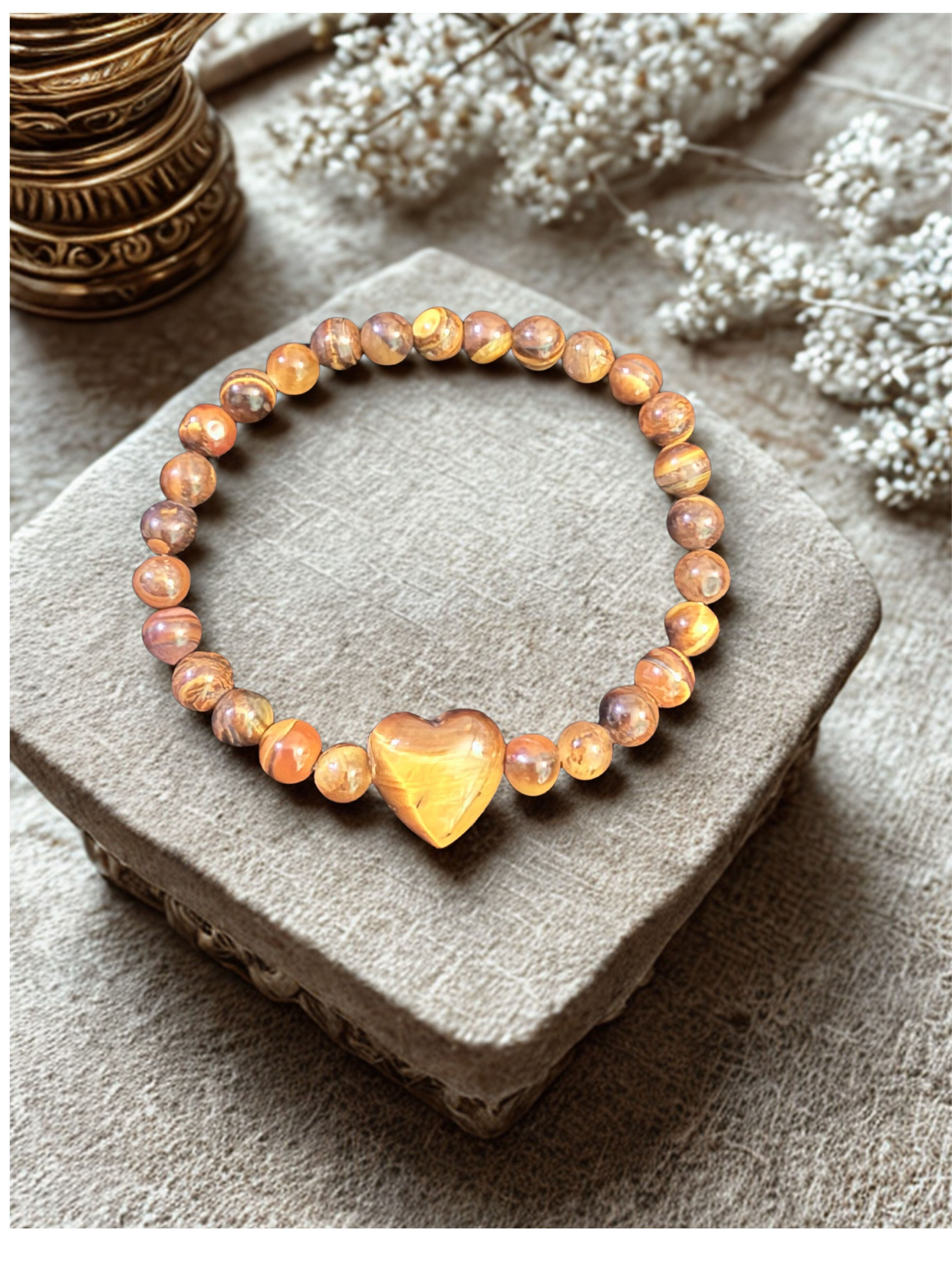 Tiger Eye Heart Bracelet