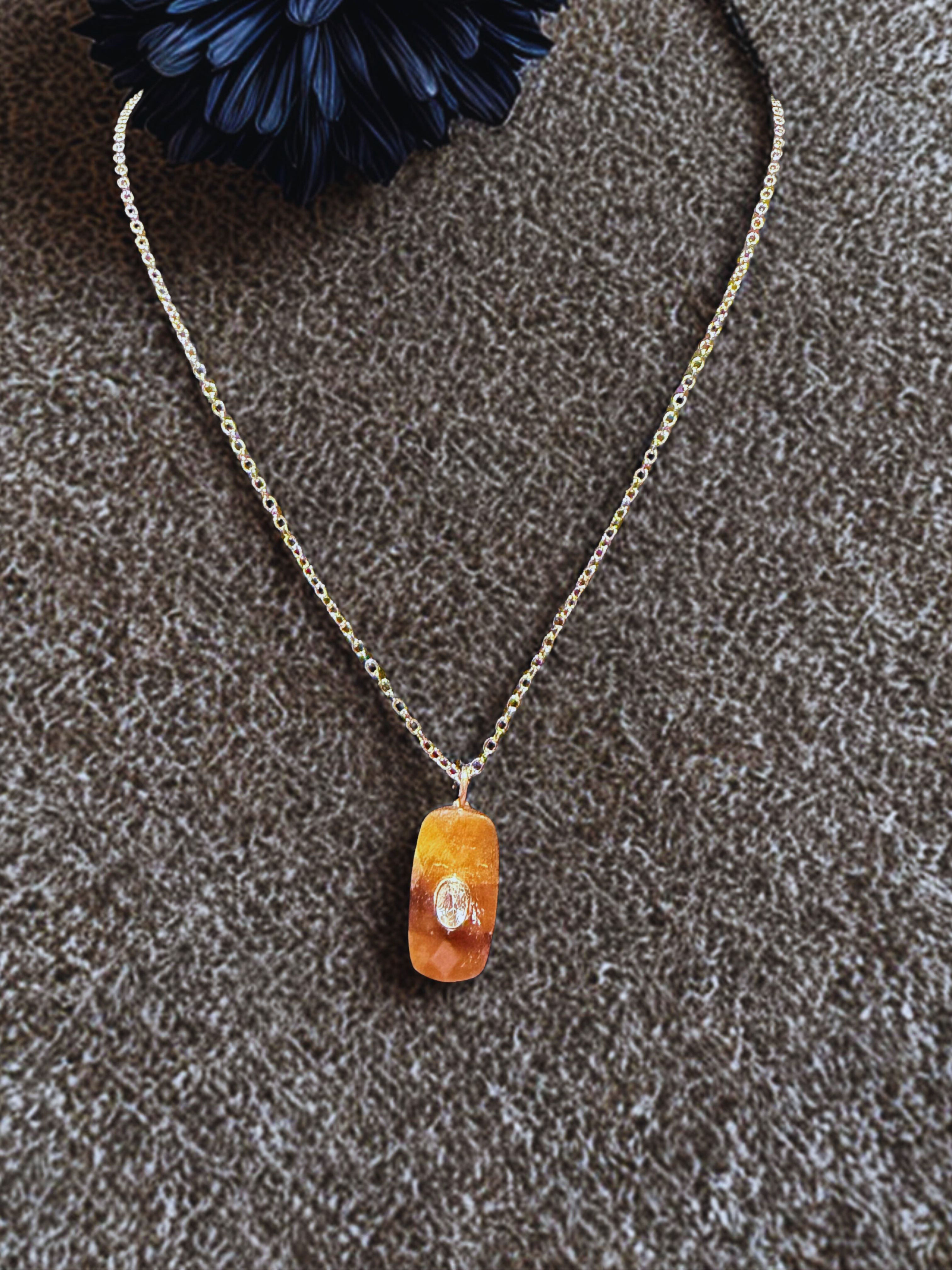 Tiger Eye Pendant necklace 18" +