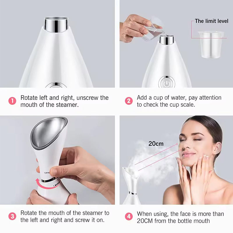 Miniatura: Professional Hot Mist Sauna Steamer Face Facial Steamer Machine Portable Skin Ca