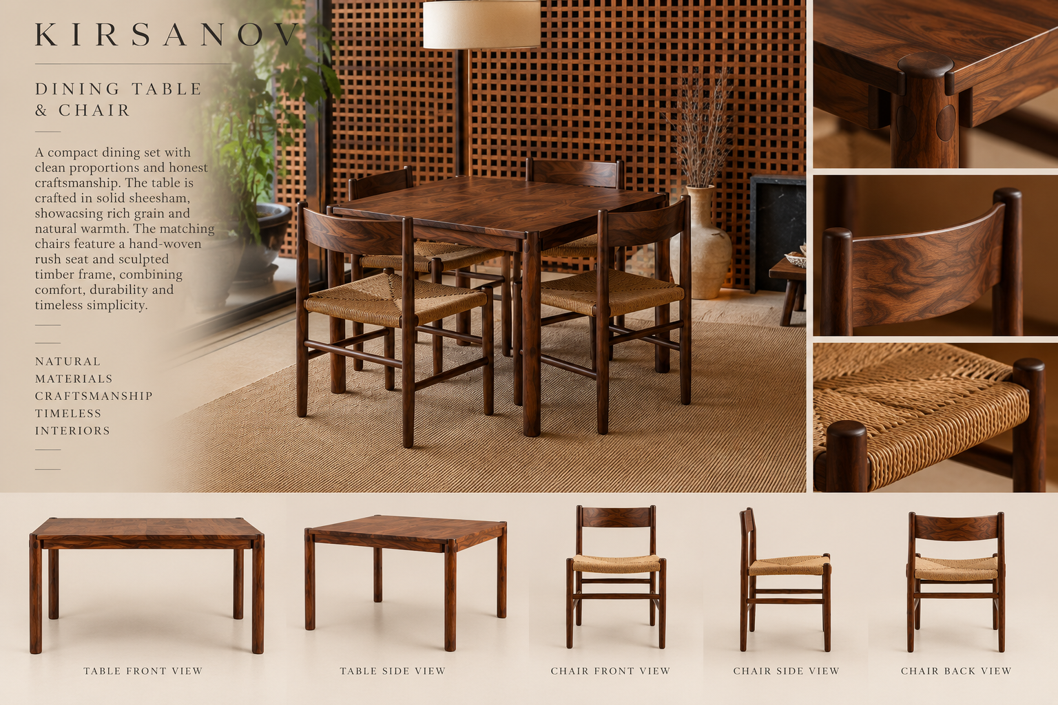 Dining Table & Chair Set design