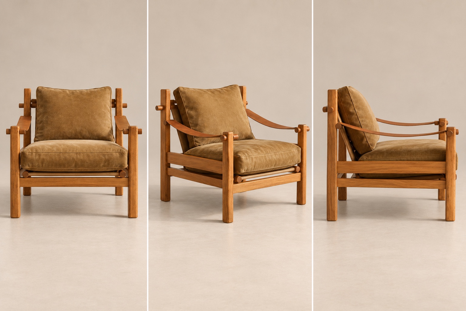 Suede Lounge Chair detail