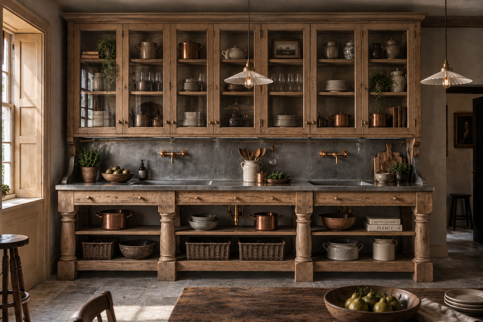 Traditional fitted kitchen cabinetry