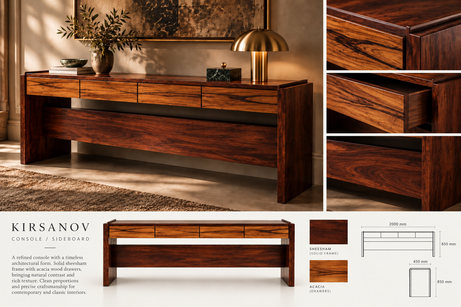 Laranjeiras in interior with dimensions and materials