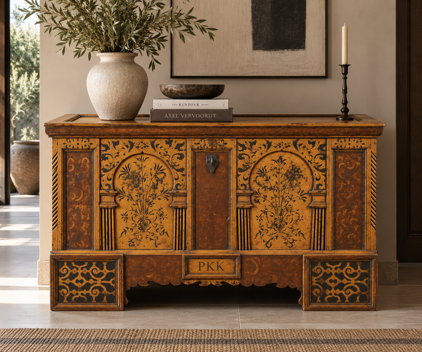 Siena Painted Cassone in a contemporary interior
