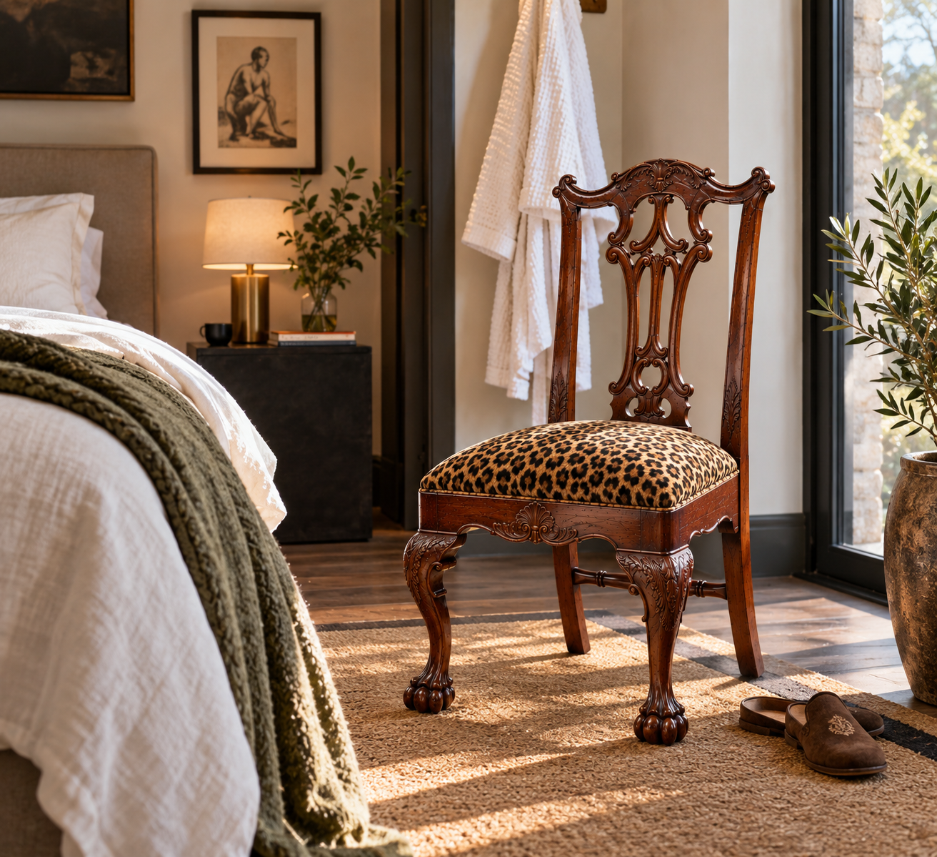 Cascais Bedroom Chair in a bedroom interior