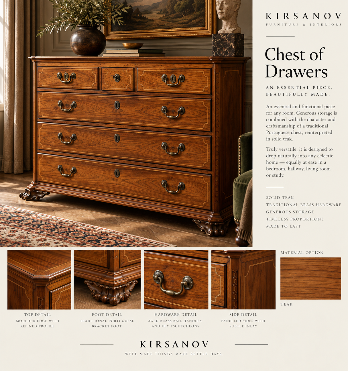 Laranjeiras Chest Of Drawers design intent