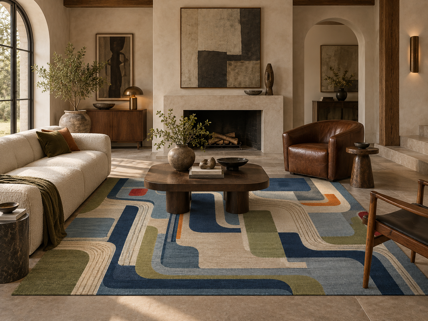 Rug 8 Composition in a contemporary living room