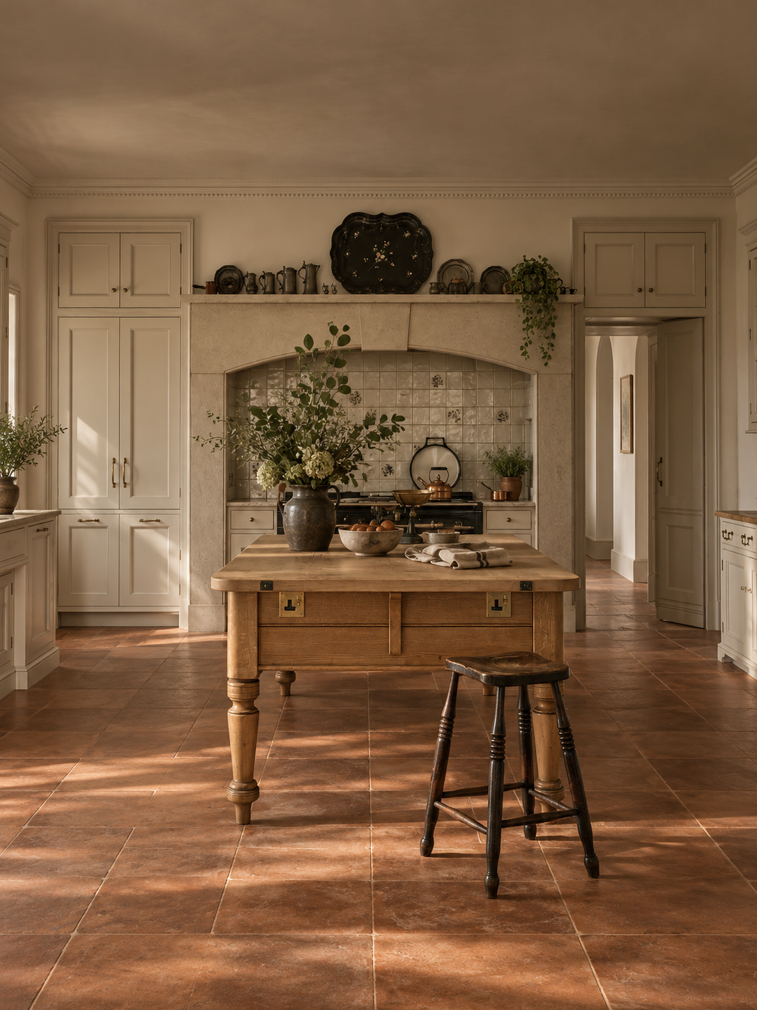 Traditional fitted kitchen sunlit kitchen