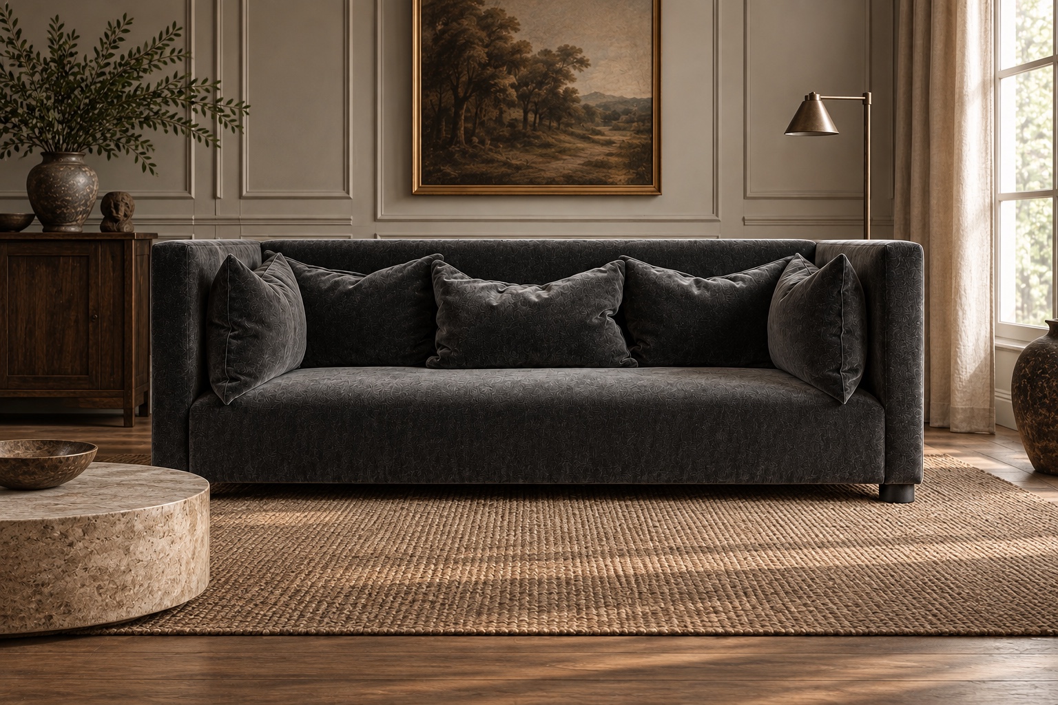 Velvet Sofa detail