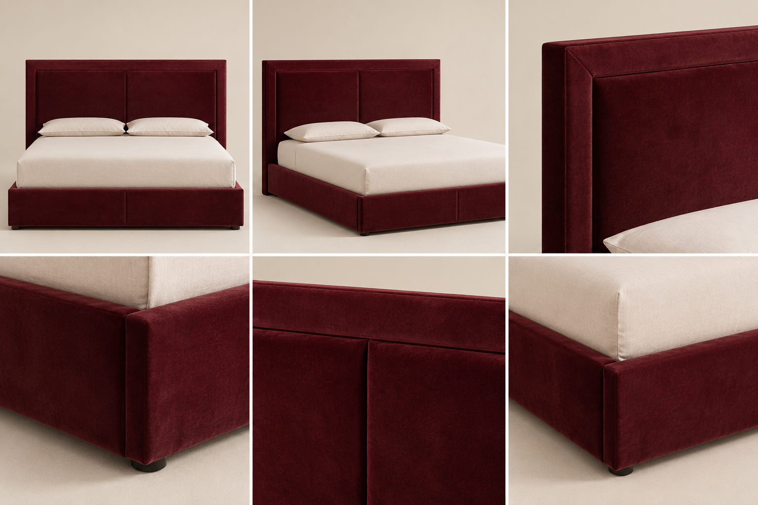 The Palazzo Bed multiple views and construction details