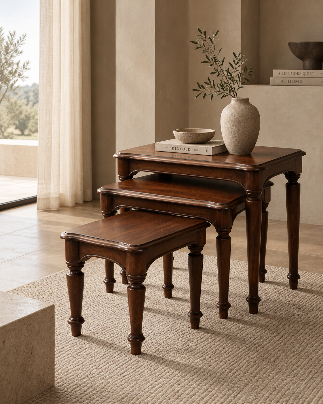 Cascais nesting tables in a contemporary interior