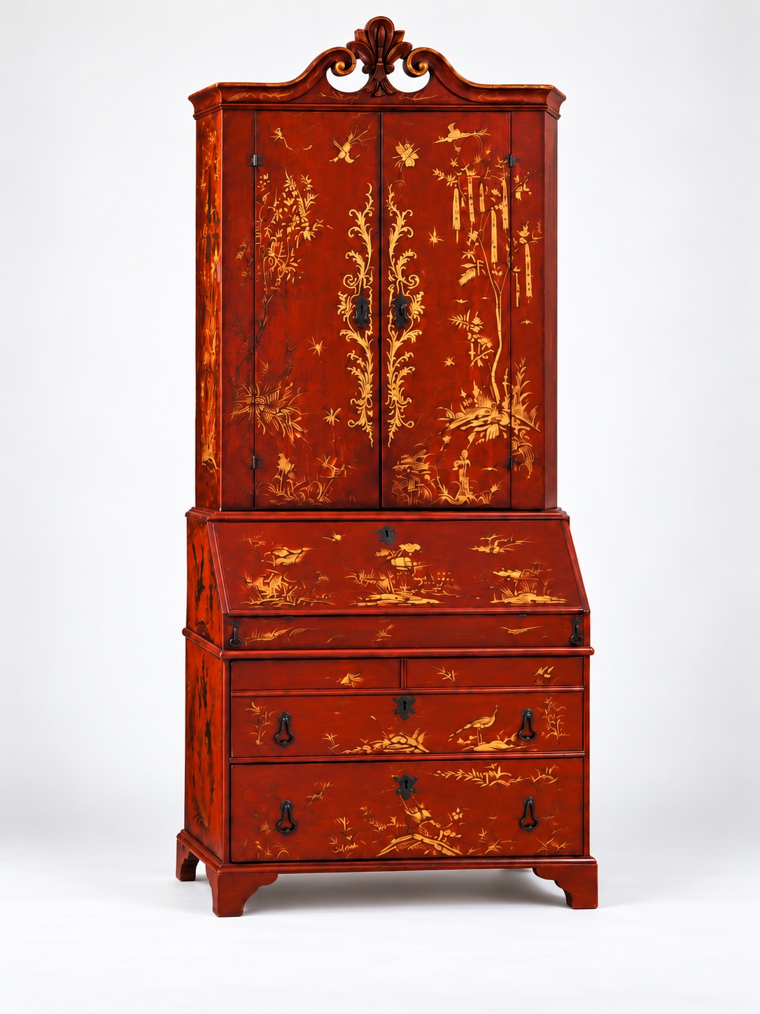 Cascais Chinoiserie Bureau Cabinet