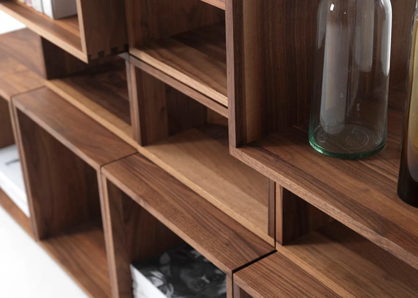 Modular Bookcase dovetail construction detail