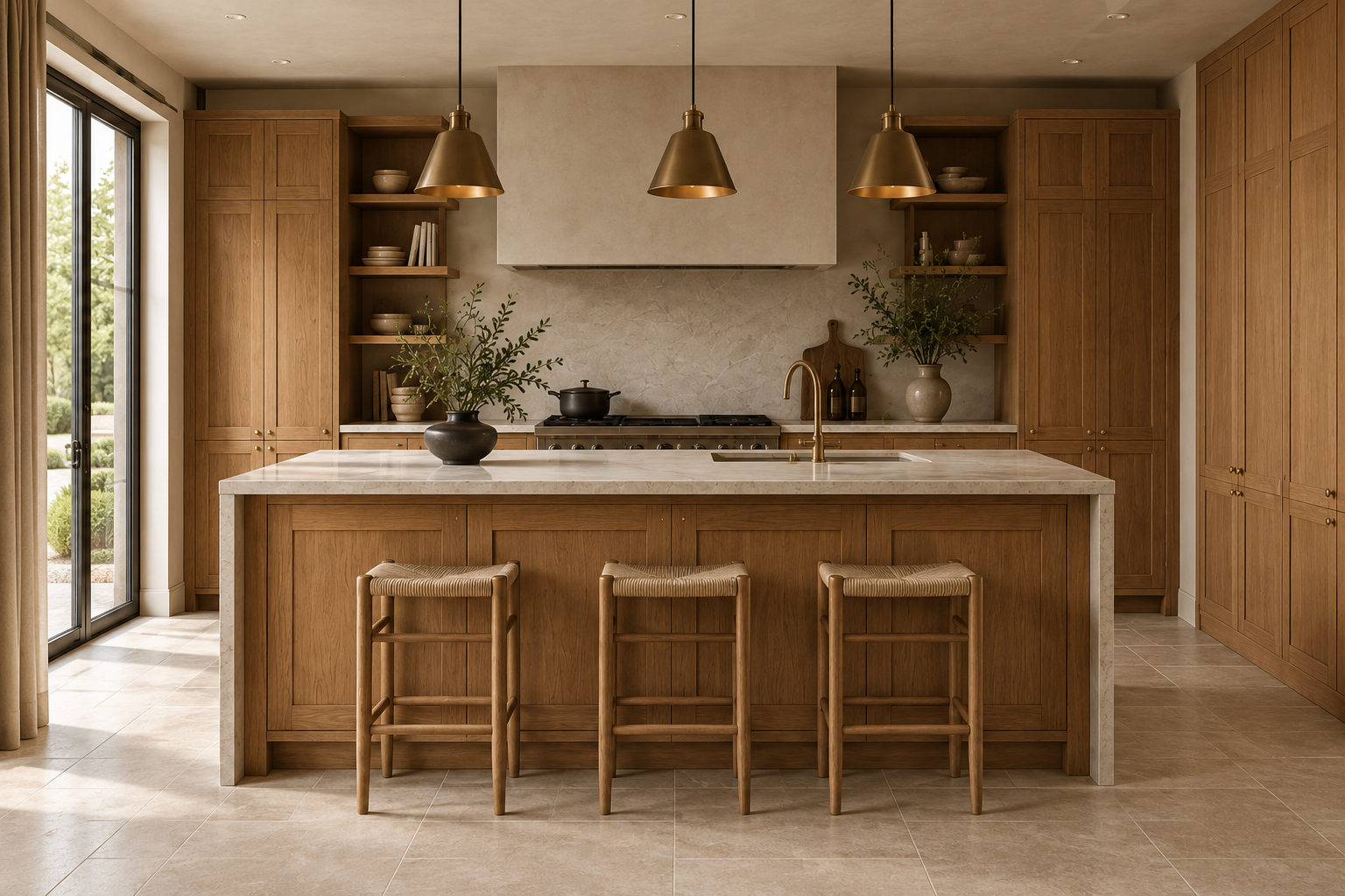 Minimalist fitted kitchen main view