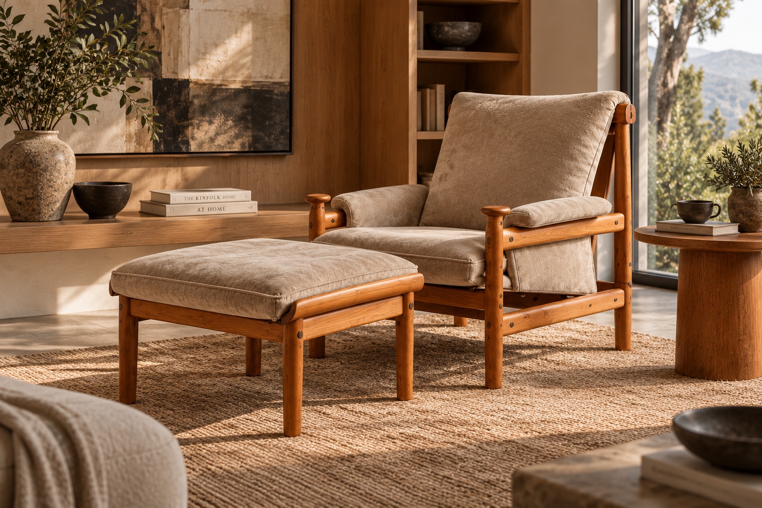 Lounge Chair & Ottoman detail