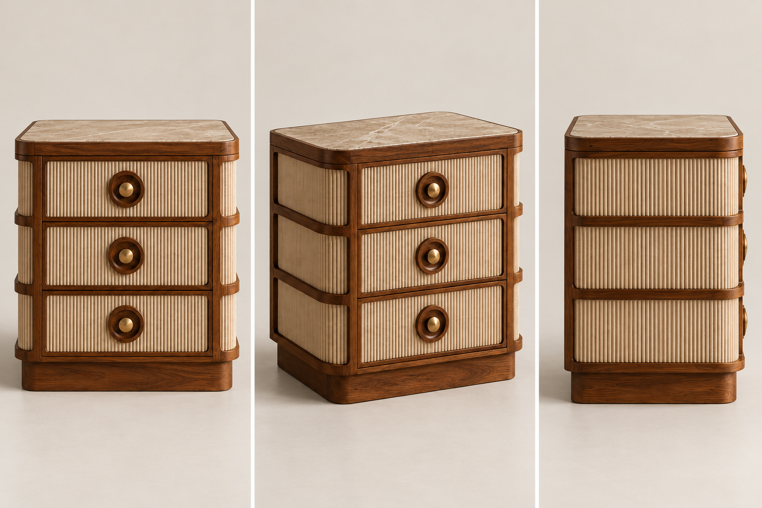 Mayfair Tall Bedside Table multiple views