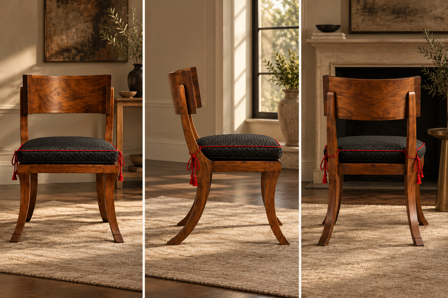 Klismos hall chair in an interior setting