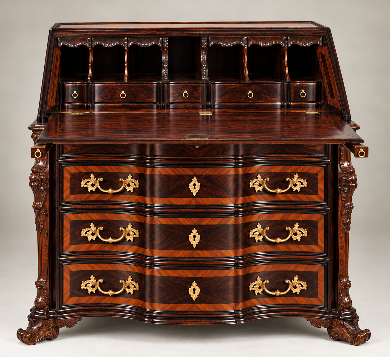 Cascais Bureau in rosewood, detail view 1