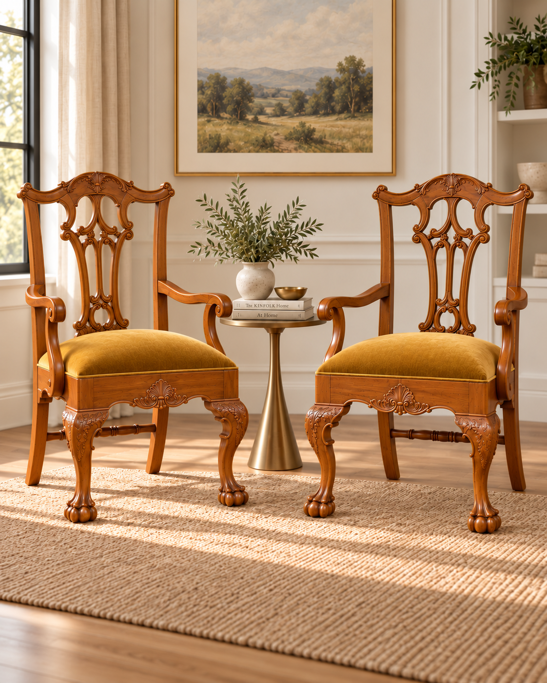 Cascais Hall Chairs in a sitting room