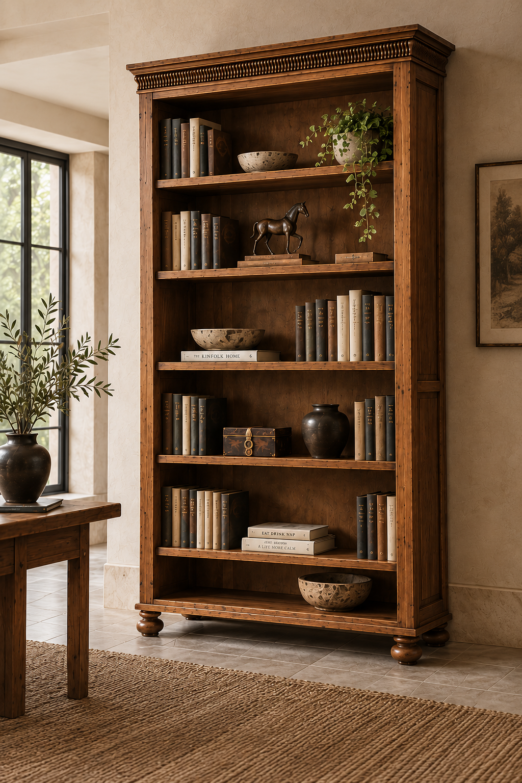 Evora Bookcase in an interior