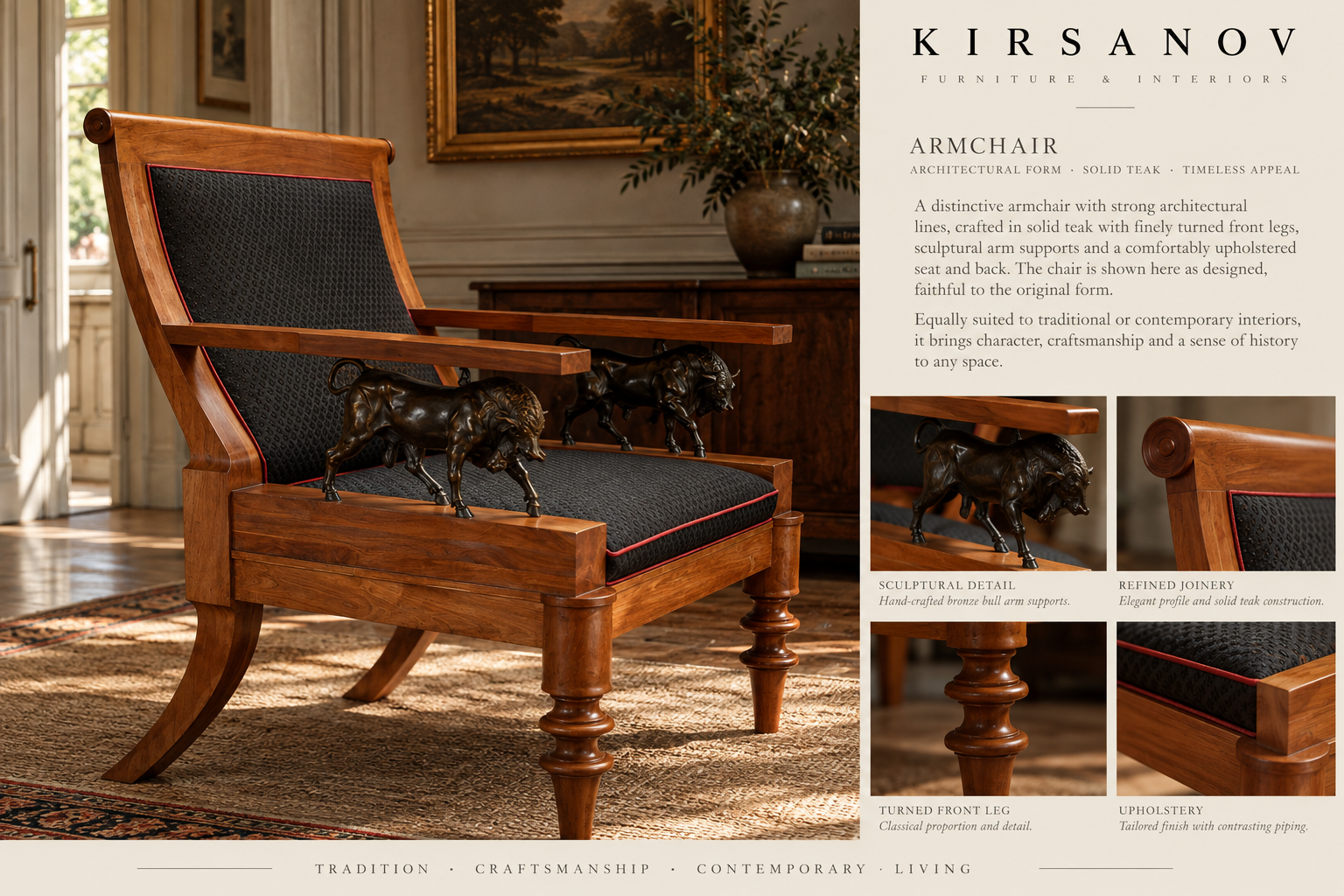 Klismos Armchair detail