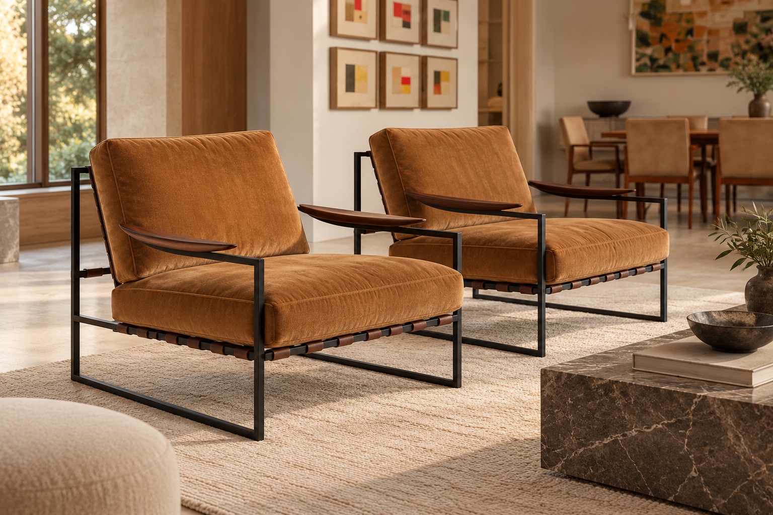 Metal Lounge Chair detail