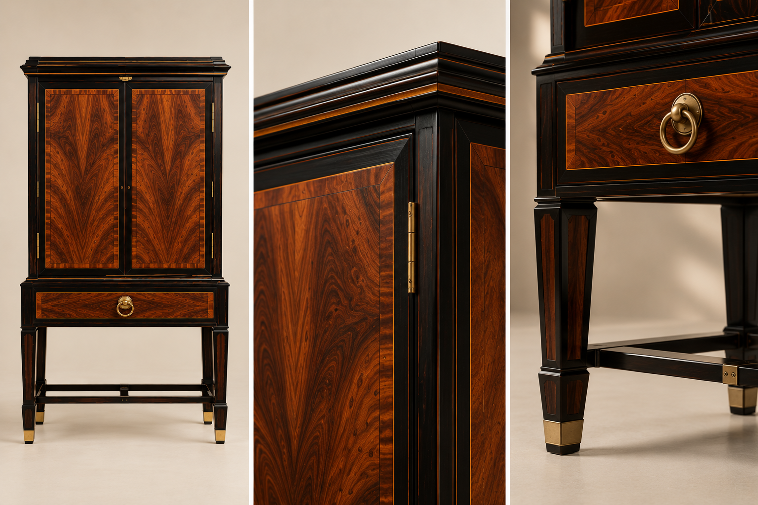 Devotional Cabinet closed and craftsmanship details