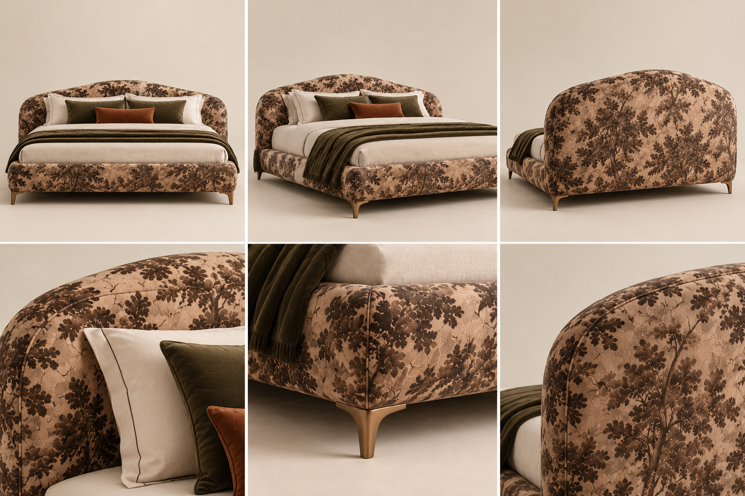The Empress Bed multiple views and details