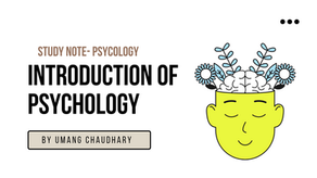 Introduction of psychology