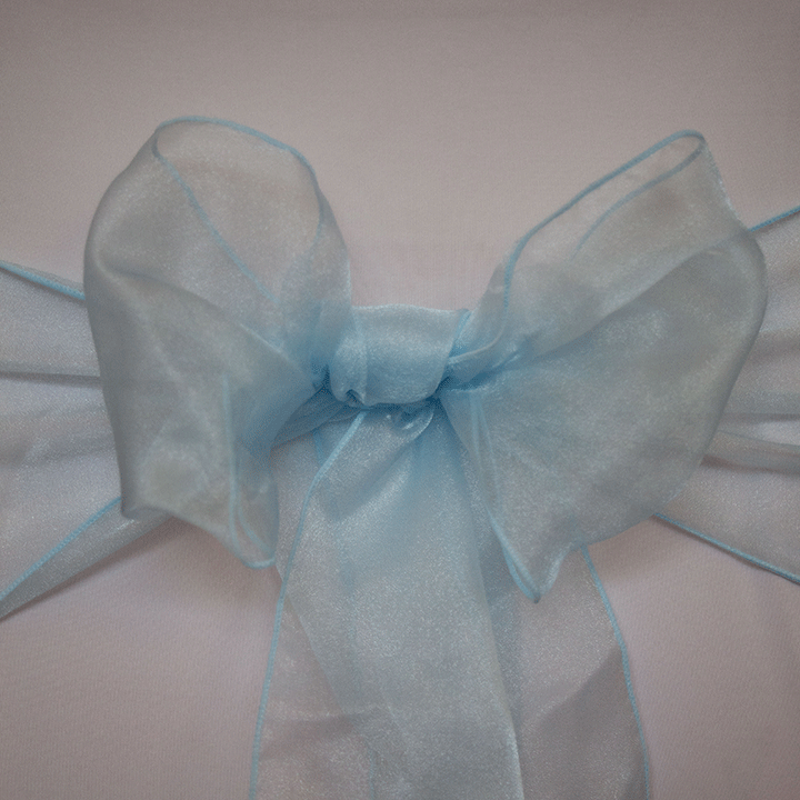 baby-blue CHAIR COVERS SASH