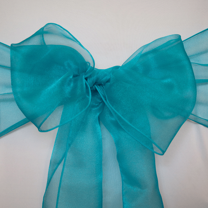 teal CHAIR COVER SASH