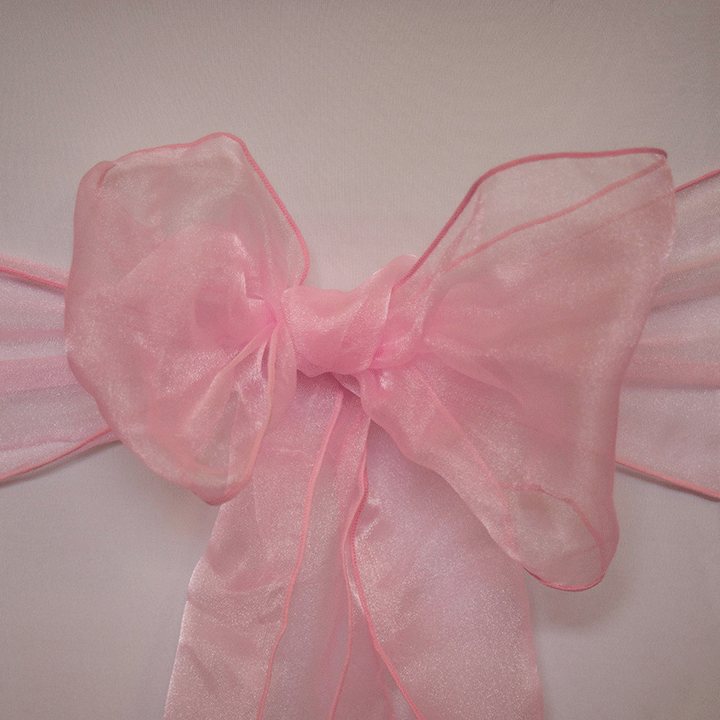 baby-pink CHAIR COVERS SASH