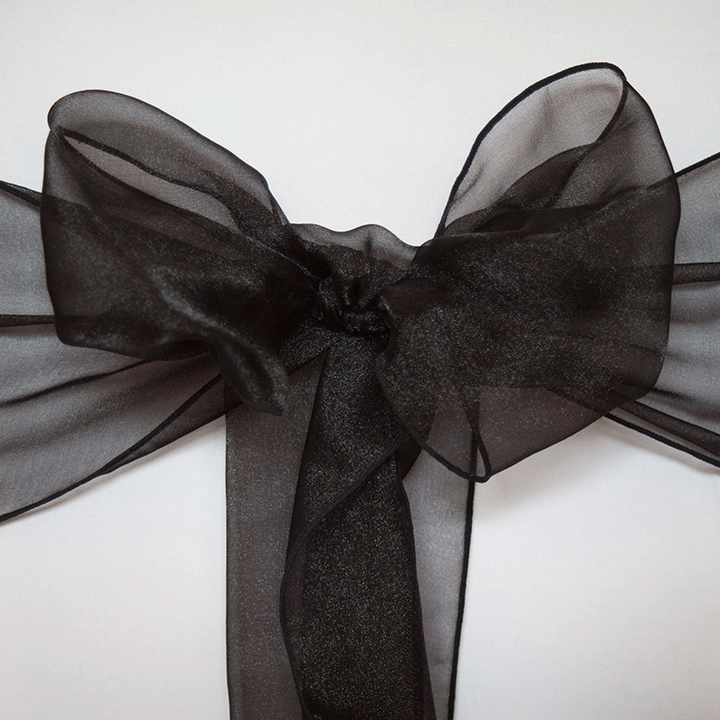 black CHAIR COVERS SASH