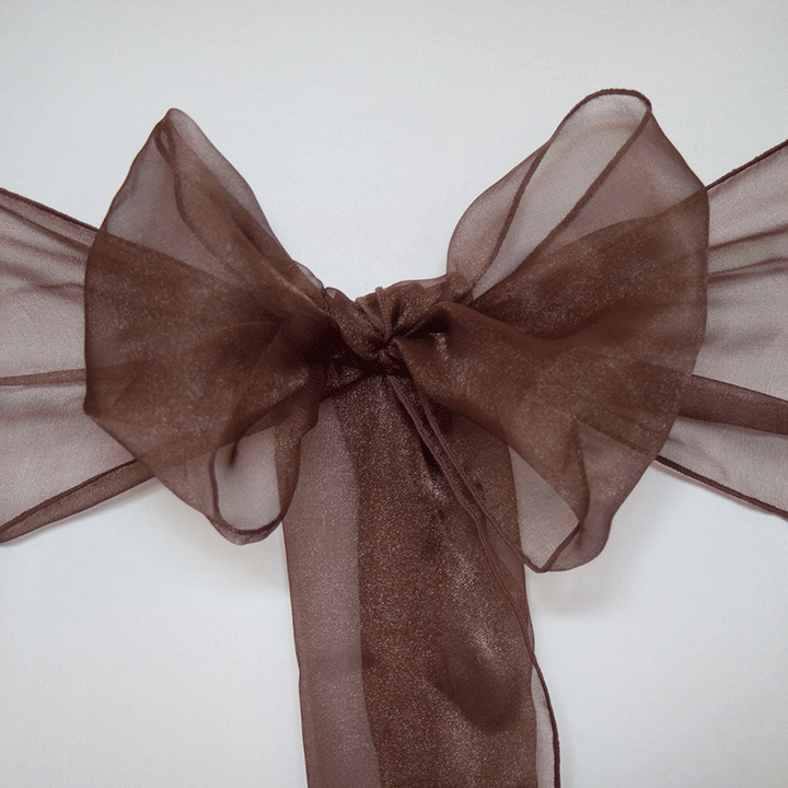 chocolate CHAIR COVER SASH