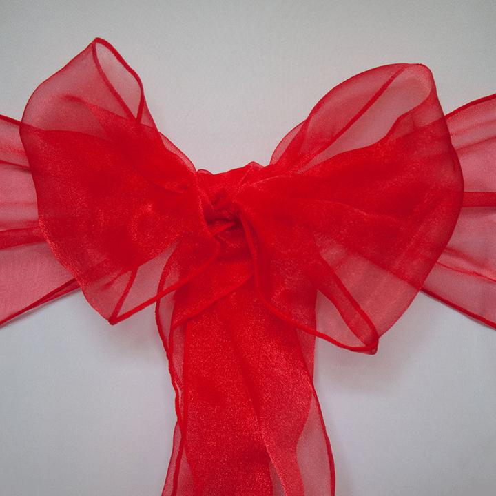 red CHAIR COVERS SASH