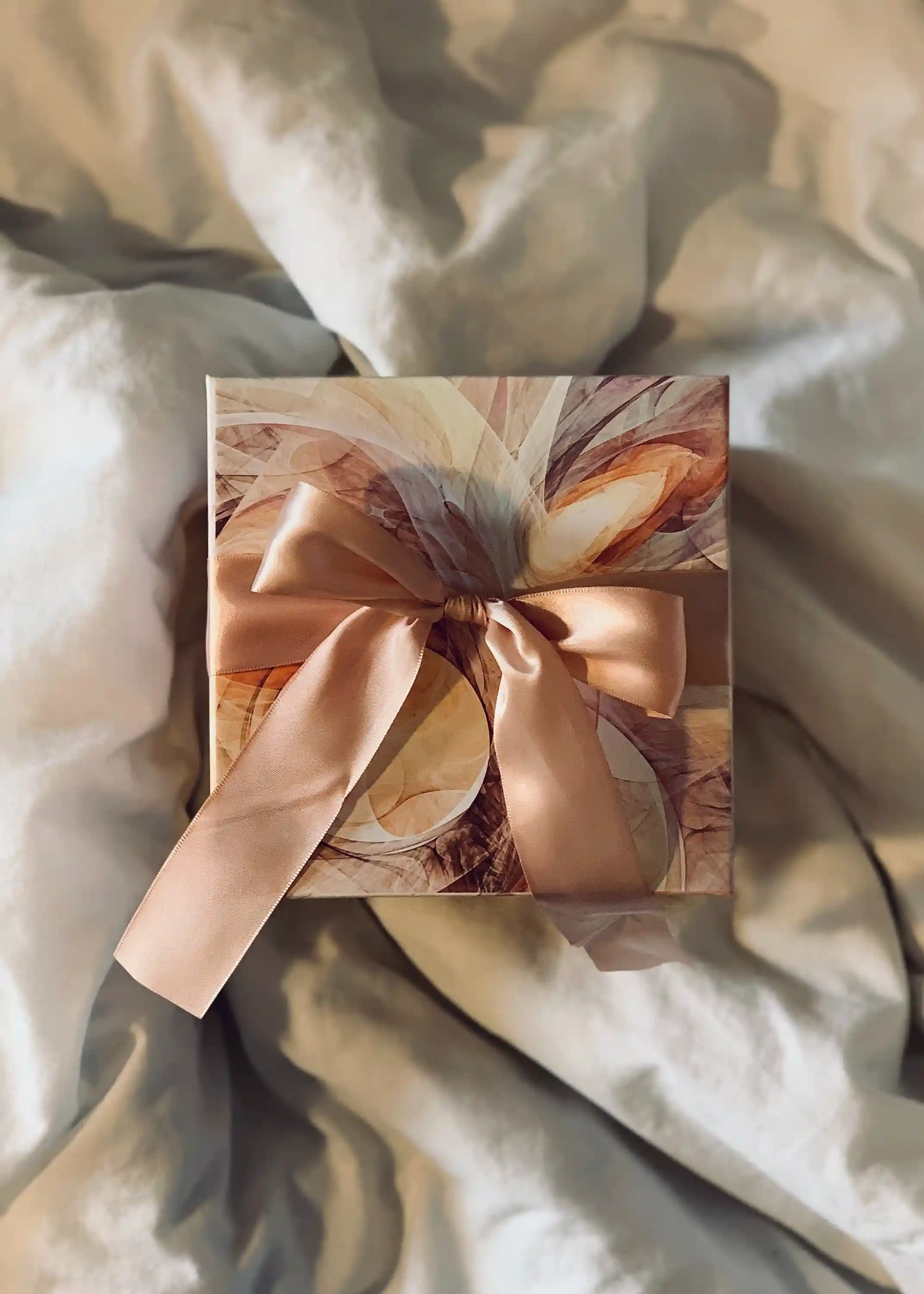A GIFT LAID ON A BLANKET