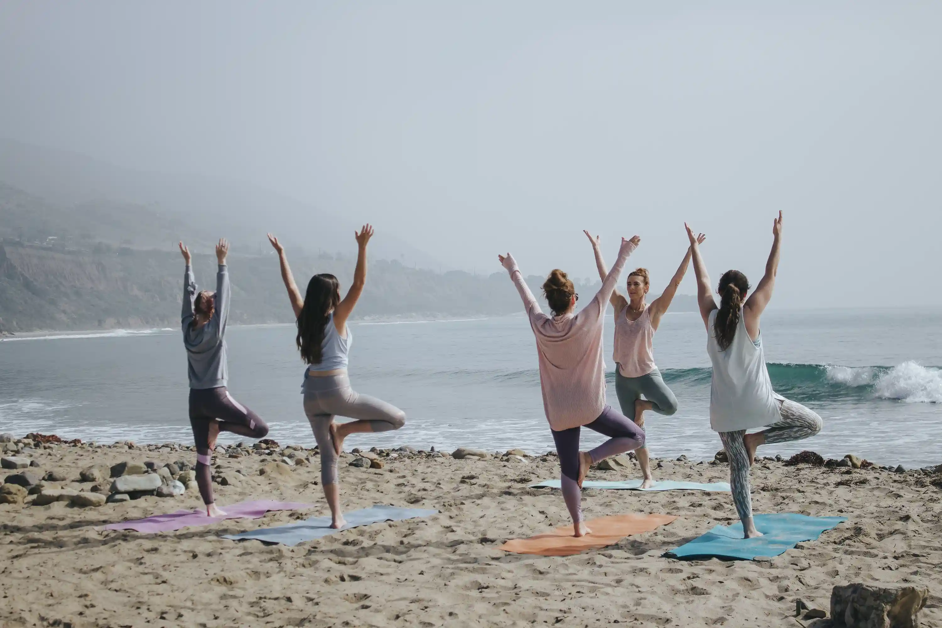 yoga classes at the beach