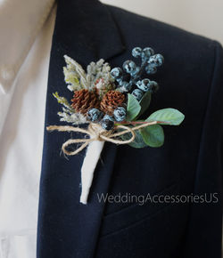 Winter Boutonniere Wedding Boutonnie