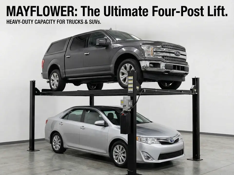 Thumbnail: Mayflower Blacksmith Heavy Duty Four Post Lift Car lift Storage Service Pro 8000