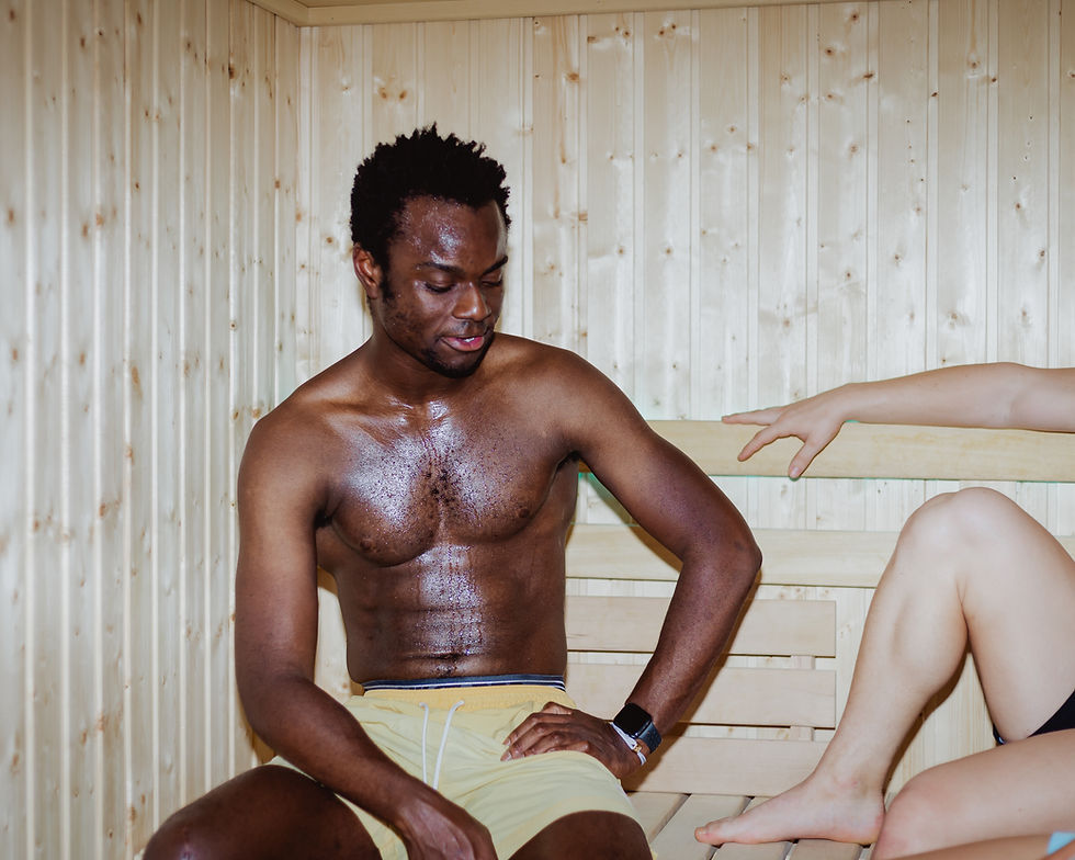 Man in dry sauna in Pleasant Grove