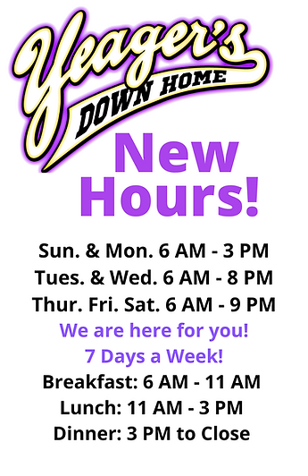 Yeager's Down Home Hours