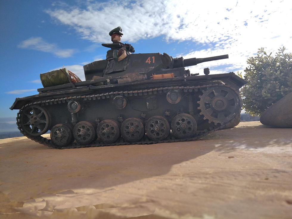 Miniatura: PLAYMOBIL CUSTOM PANZER III (3D) + OFICIAL (FRANCIA-1942) REF-001