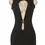 Thumbnail: Metal Buckle Hollow Sleeveless Tight Midnight Solid Club Dress