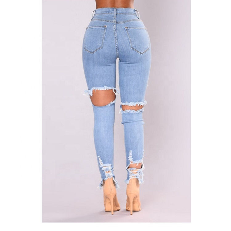 Thumbnail: Women light blue Ripped Jeans