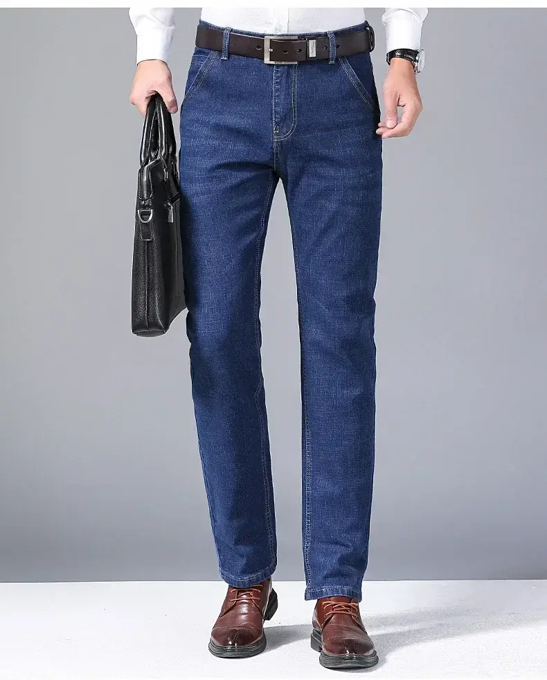 Thumbnail: Men's Casual Straight Stretch Jeans