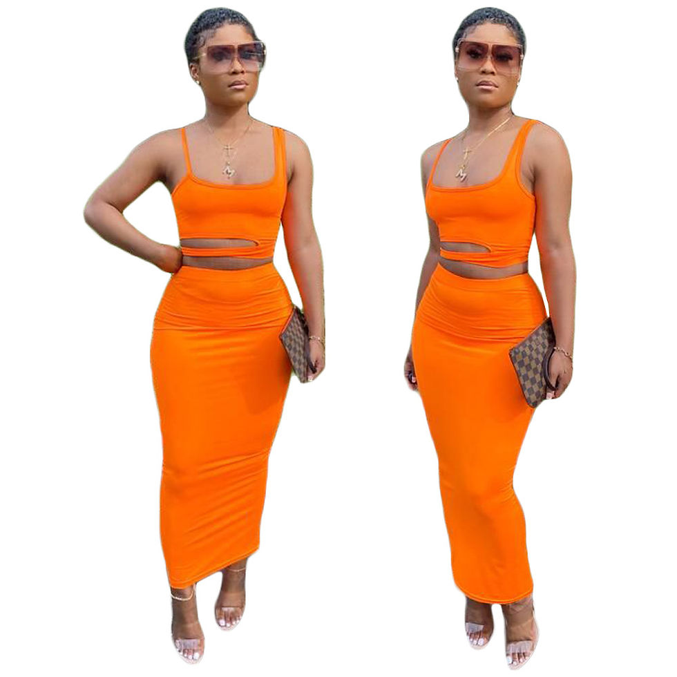 Thumbnail: Solid Color Irregular cutout Dress