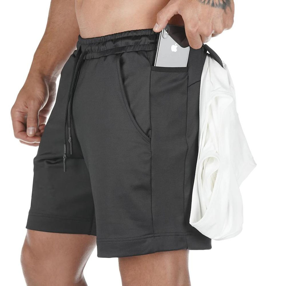 Thumbnail: Mens Workout Shorts With Phone Pocket
