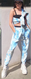 Thumbnail: Women High Elastic Wrist Tie Dyed Sweatpants With Pocket