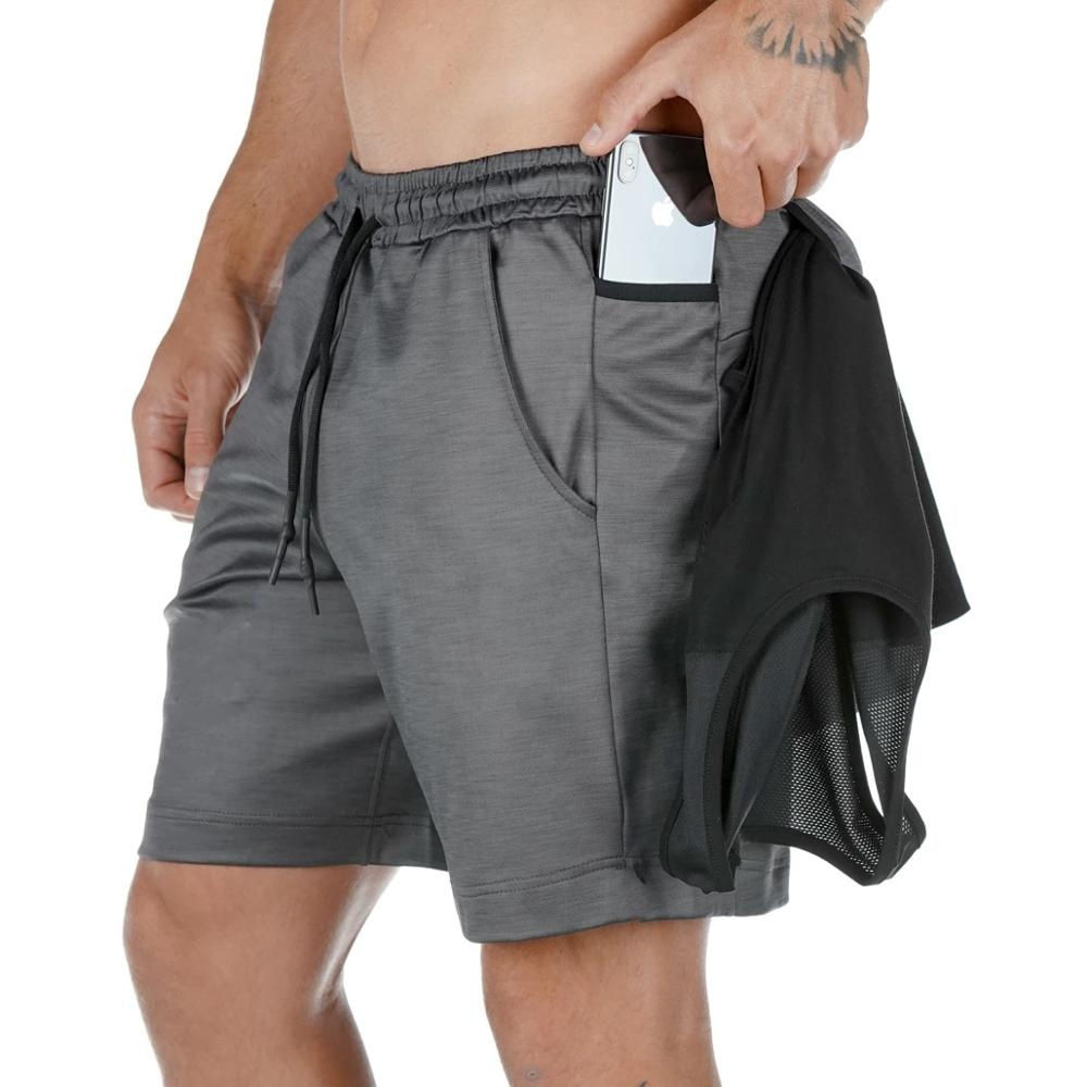 Mens Workout Shorts With Phone Pocket