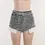 Thumbnail: Women Knitted Fuzzy White Striped Shorts